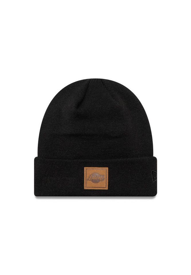 New Era Beanie Los Angeles Lakers NBA Team Patch Cuff Knit Schwarz Beanie-Mütze New E (1-St) von New Era