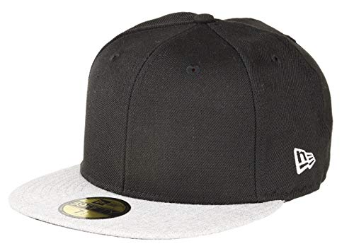 New Era Blank Black/Heather Grey 59Fifty Basecap - 7 1/4-58cm (L) von New Era