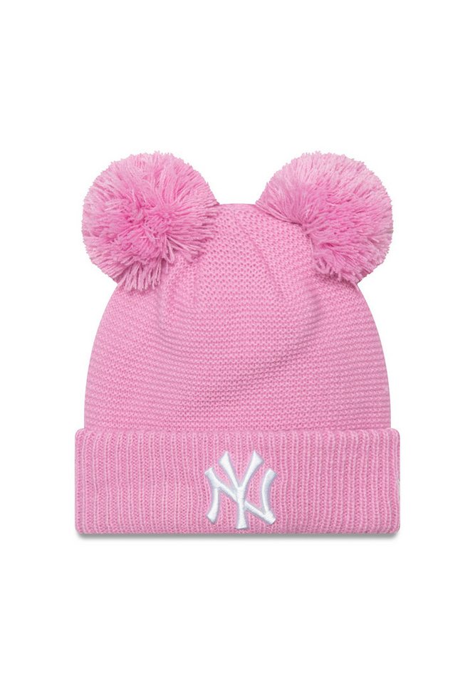 New Era Bommelmütze New York Yankees MLB Double Pom Cuff Knit Rosa Bommelmütze für Kinder (1-St) von New Era