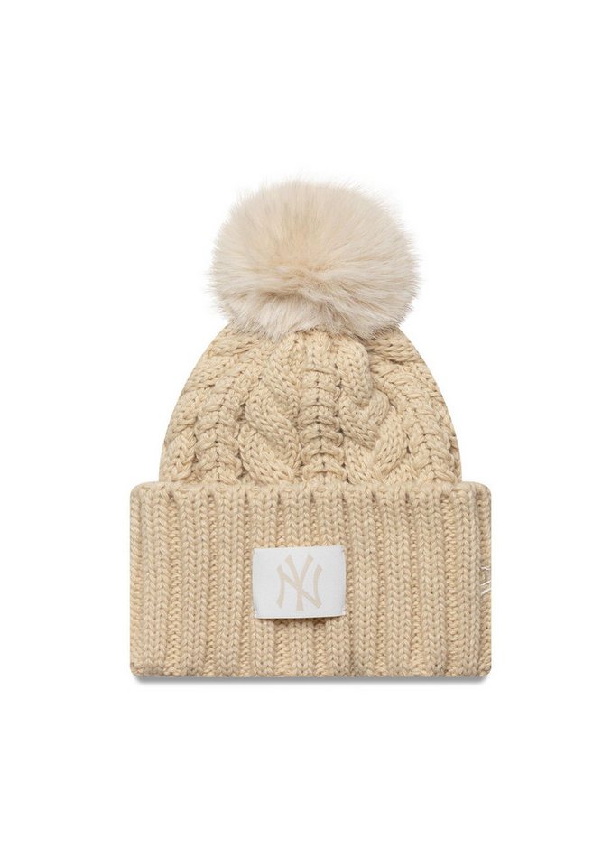 New Era Bommelmütze New York Yankees Women Cable Wide Beanie New Era MLB Beige (1-St) von New Era