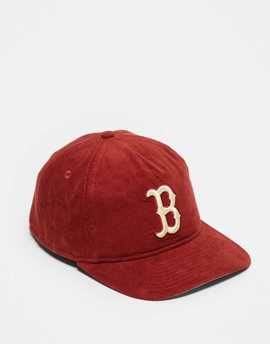 New Era - Boston Red Sox Golfer - Kappe aus Cord in Burgunderrot von New Era