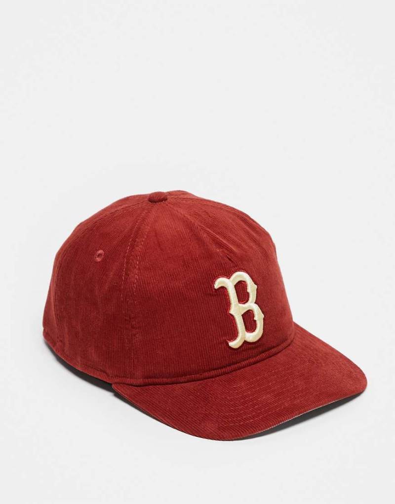 New Era - Boston Red Sox Golfer - Kappe aus Cord in Burgunderrot von New Era