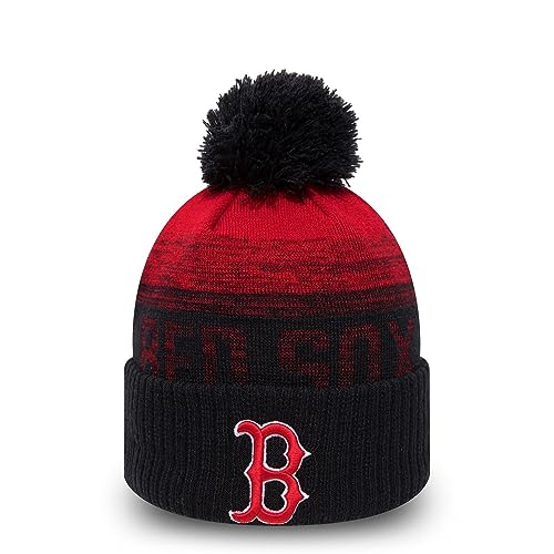 New Era Boston Red Sox MLB Bommelmütze blau rot Teamlogo Teamname Winter Mütze Beanie - One-Size von New Era