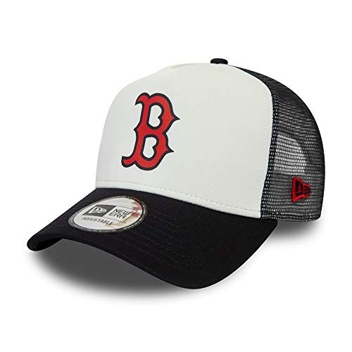 New Era Boston Red Sox MLB Cap Trucker Kappe verstellbar Baseball Snapback Weiss - One-Size von New Era