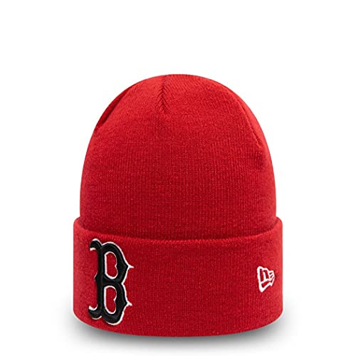 New Era Herren League ESS Cuff Knit Bosred Pnr Mütze, Rot, Einheitsgröße von New Era