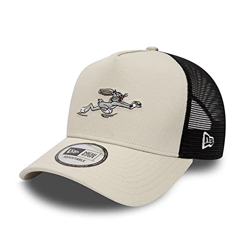 New Era Bugs Bunny Looney Tunes Beige Black A-Frame Trucker Adjustable Cap - One-Size von New Era