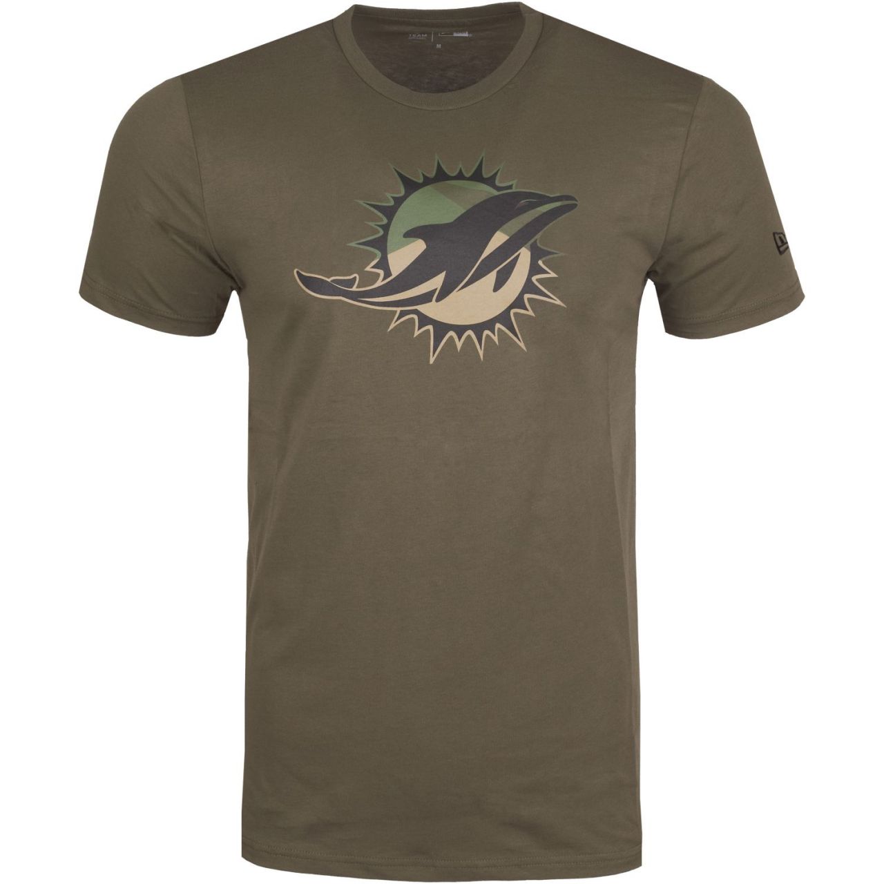 New Era Camo Logo Shirt - NFL Miami Dolphins oliv von New Era