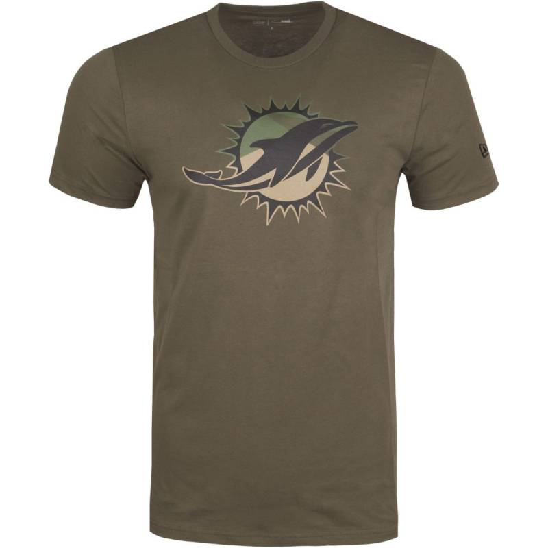 New Era Camo Logo Shirt - NFL Miami Dolphins oliv von New Era