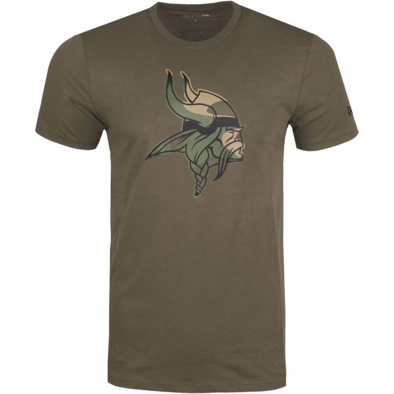 New Era Camo Logo Shirt - NFL Minnesota Vikings oliv von New Era
