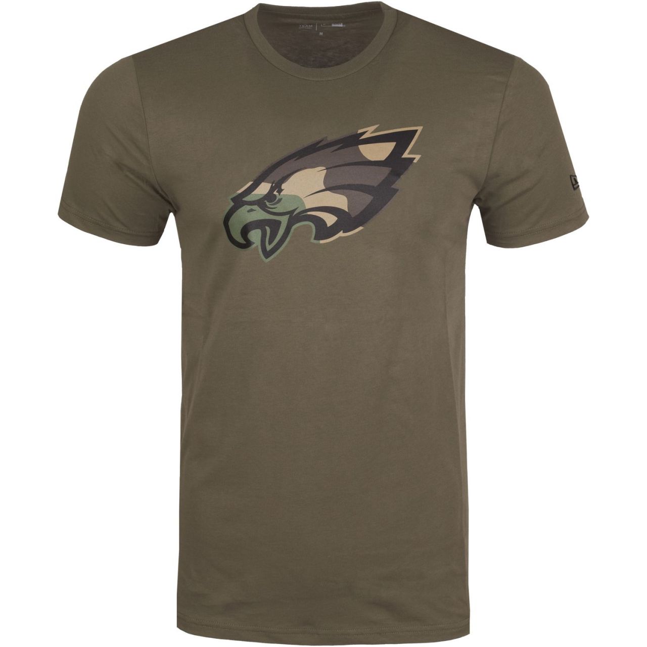 New Era Camo Logo Shirt - NFL Philadelphia Eagles oliv von New Era