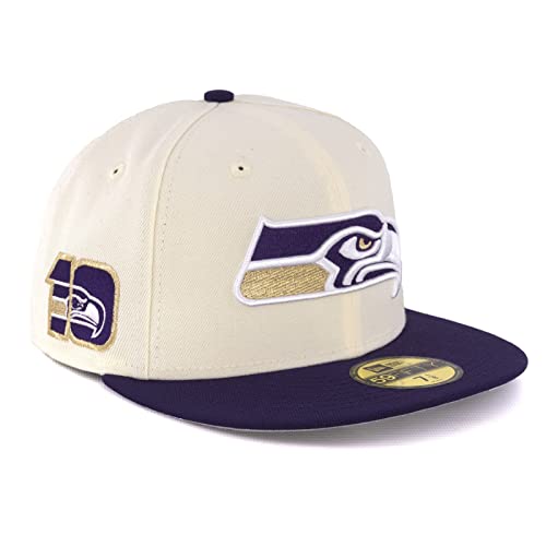 New Era Cap 59FIFTY Herren Basecap NFL NBA MLB Limited Edition (Seattle Seahawks beige, 7) von New Era
