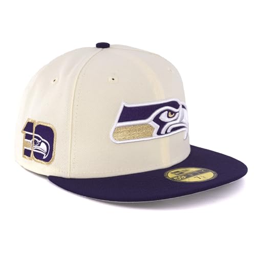 New Era Cap 59FIFTY Herren Basecap NFL NBA MLB Limited Edition (Seattle Seahawks beige, 7 1/2) von New Era