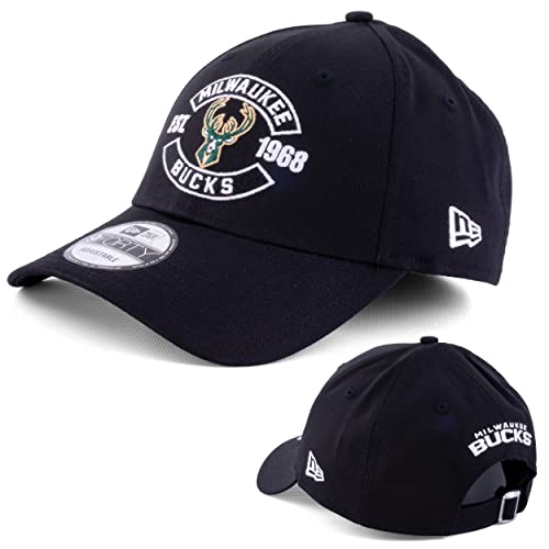 New Era Cap 9FORTY Basecap Herren MLB NBA NFL Limited Edition (Milwaukee Bucks Black) von New Era