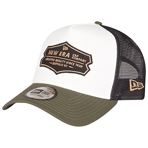 New Era Distressed Patch Olive A-Frame Trucker Cap - One-Size von New Era