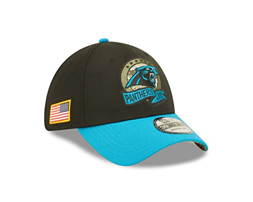 New Era 39Thirty NFL STS 22 Panthers Cap Basecap Baseballcap Fullcap Curved Brim Carolina Damen/Herren - Hinten geschlossen, mit Schirm Herbst Sommer Frühjahr Winter Frühling-Sommer Herbst-Winter - von New Era