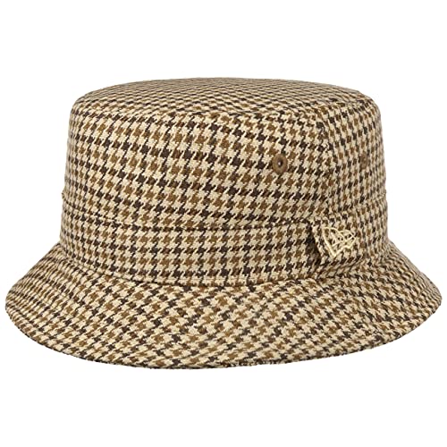 New Era Check Bucket Stoffhut Fischerhut Sonnenhut (M (57-58 cm) - Dunkelbeige) von New Era