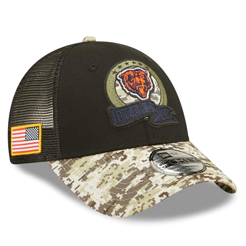 New Era Chicago Bears NFL Salute to Service 2022 Black 9Forty Snapback Cap - One-Size von New Era