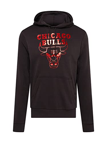 New Era Chicago Bulls Foil Print Kapuzenpullover Herren schwarz/rot, M von New Era