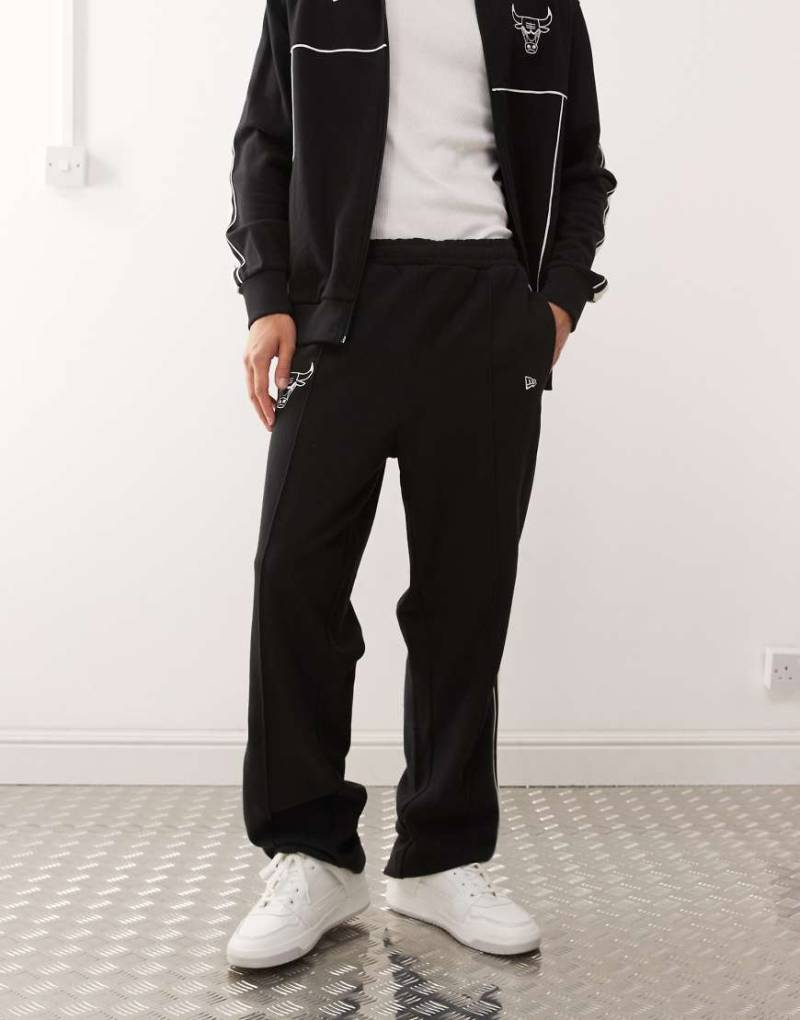 New Era - Chicago Bulls - Gerade geschnittene Jogginghose in Schwarz, Kombiteil von New Era
