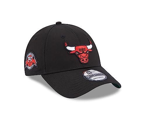 New Era Chicago Bulls NBA Team Side Patch Black 9Forty Adjustable Cap - One-Size von New Era