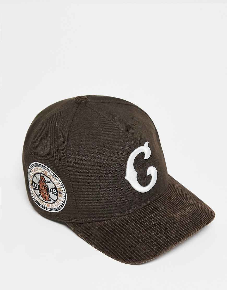 New Era - Chicago Cubs 19Twenty Coops - Kappe in Braun mit Cord-Schirm-Brown von New Era