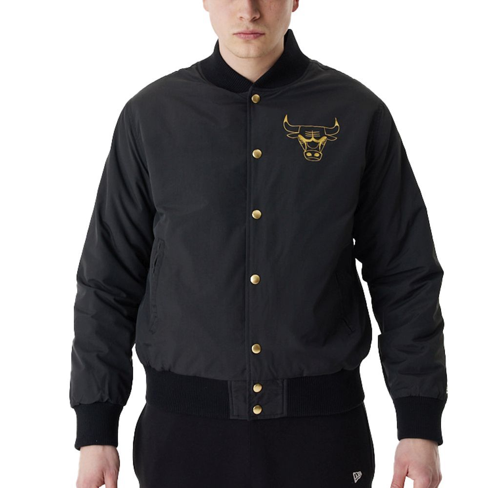 New Era College Bomber Jacke - METALLIC Chicago Bulls von New Era