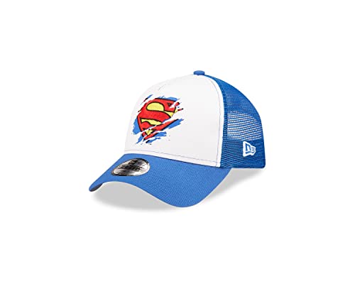 New Era Superman DC Blue White 9Forty Kids A-Frame Adjustable Trucker Cap - Child von New Era