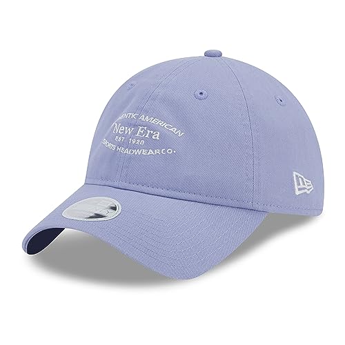 New Era Damen 9TWENTY Baseball Cap aus gewaschener Baumwolle - Lavendel-Weiß - Einheitsgröße von New Era