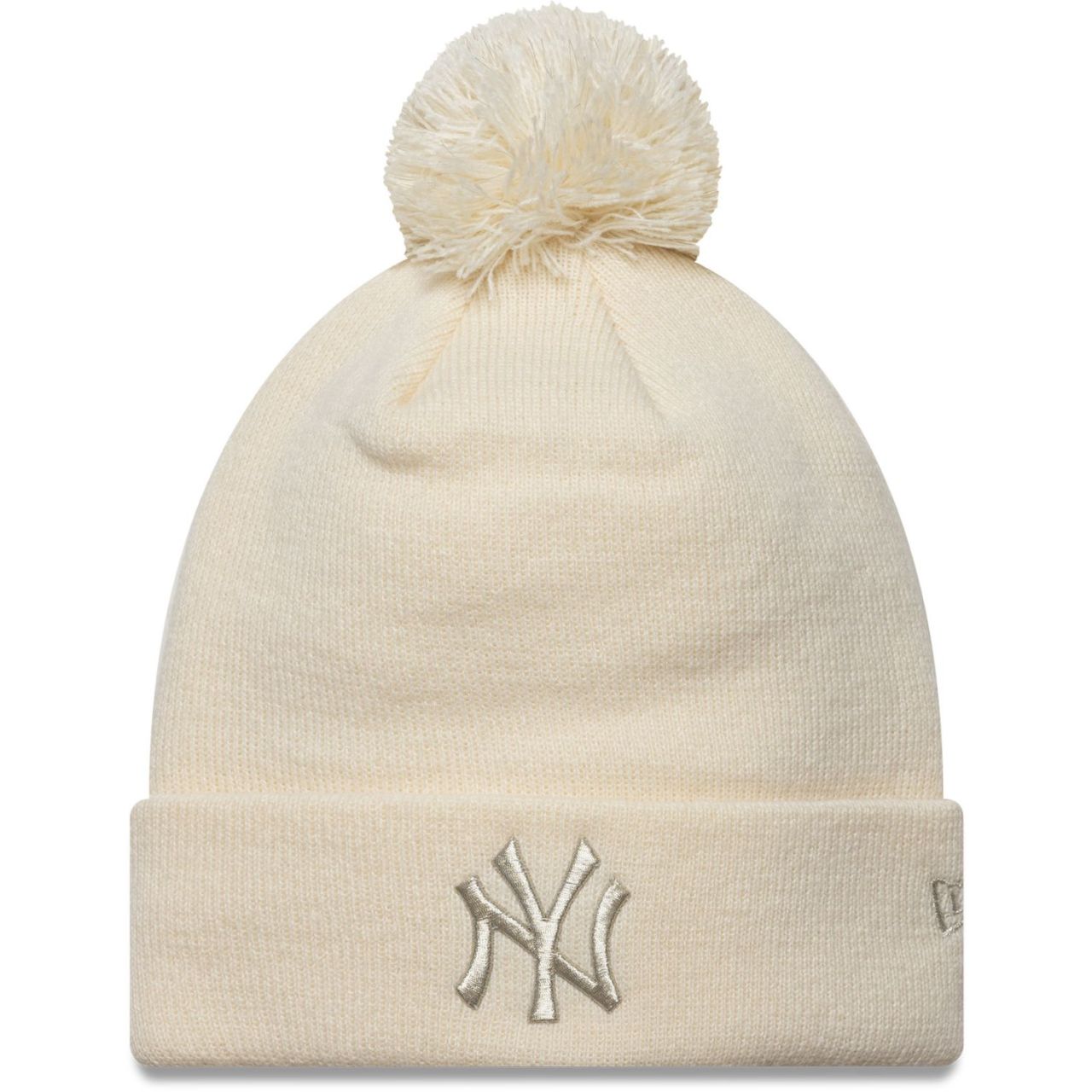 New Era Damen Bobble Wintermütze METALLIC NY Yankees beige von New Era