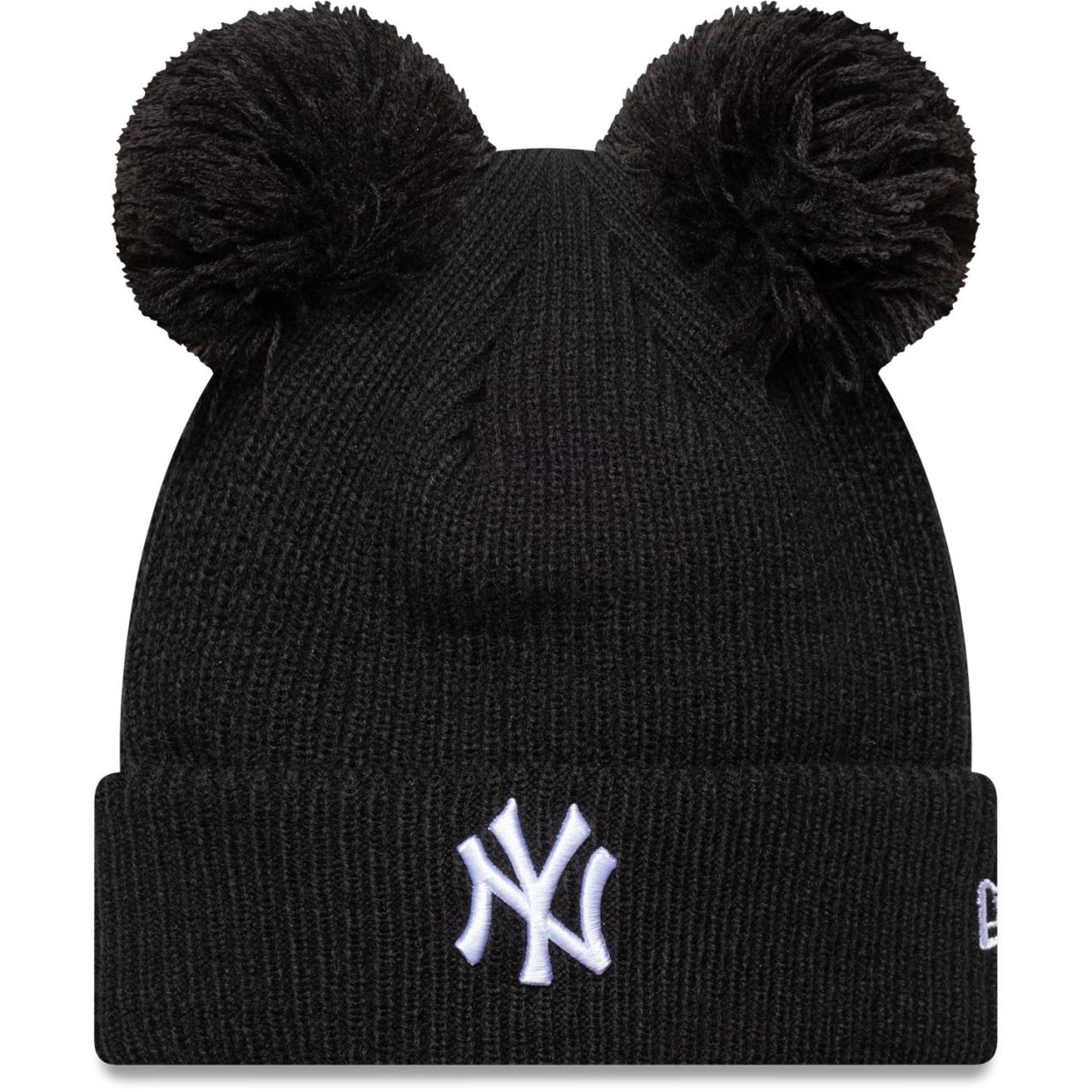 New Era Damen Double Bobble Wintermütze NY Yankees schwarz von New Era