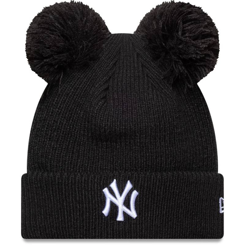New Era Damen Double Bobble Wintermütze NY Yankees schwarz von New Era