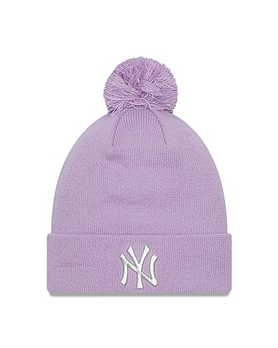 New Era Damen Frauen Beanie Baseball Fan Mütze Winter New York Yankees Lila MLB Metallic Pom - One-Size New Era Damen Frauen Beanie Baseball Fan Mütze Winter New York Yankees Lila MLB Metallic Pom - One-Size von New Era