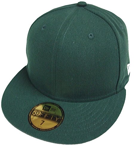 New Era Dark Green Dunkelgrün Blanc Blank 59fifty 5950 Fitted Cap Kappe Men von New Era