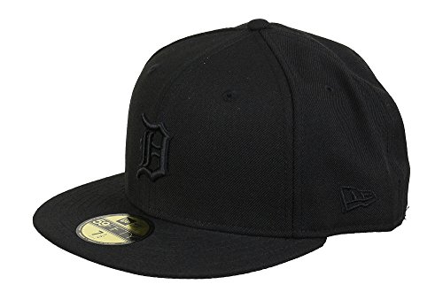 New Era Detroit Tigers MLB Black on Black 59Fifty Basecap - 7 1/2-60cm (XL) von New Era