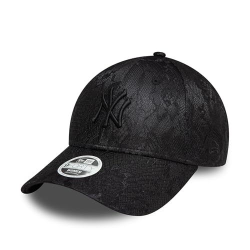New Era Elegante Cap für Frauen New York Yankees mit Spitze Baseball MLB Kappe NY 9Forty Sommer schwarz - One-Size von New Era