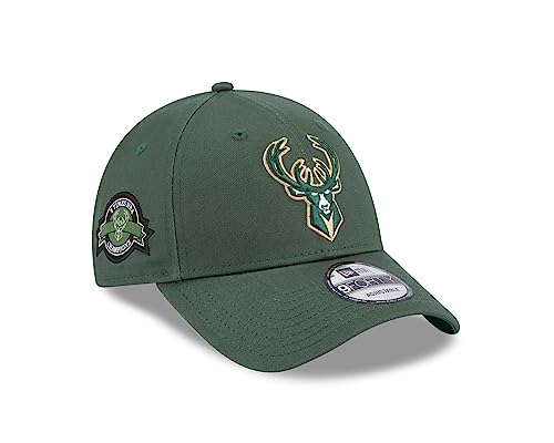 New Era Fankappe verstellbar Grün Milwaukee Bucks NBA Side Patch 9Forty Basketball - One-Size von New Era