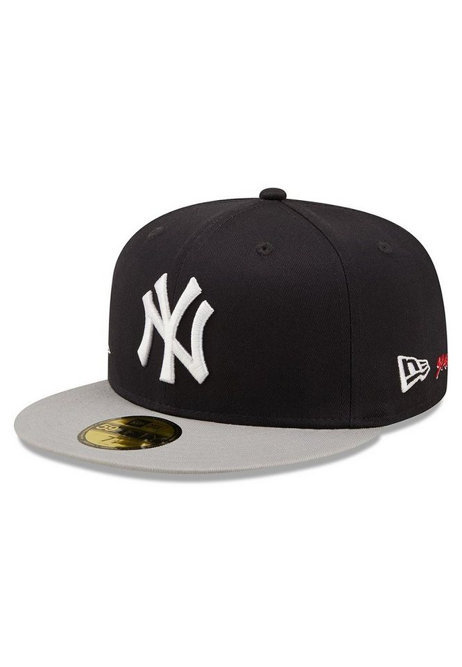 New Era Fitted Cap New Team City Patch 59Fifty Cap NY YANKEES Dunkelblau Grau von New Era