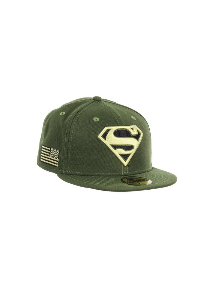 New Era Flat Cap Superman DC US-Flag Grün 59Fifty Basecap New Era (1-St) von New Era