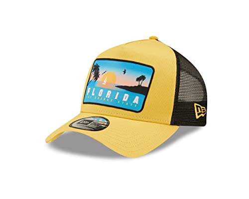 New Era Florida Location Patch Blush Sky A-Frame Adjustable Trucker Cap - One-Size von New Era