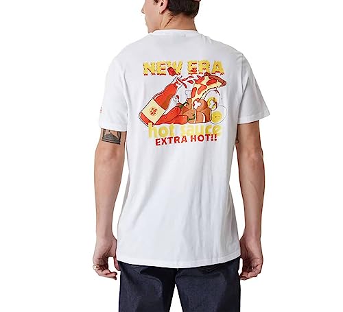 New Era Food Pizza T-Shirt Herren Shirt weiß, L von New Era