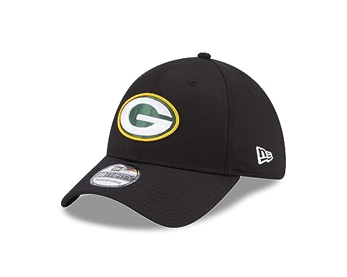 New Era Green Bay Packers NFL Fankappe schwarz Stretch Cap Teamlogo Basecap - XS-S von New Era