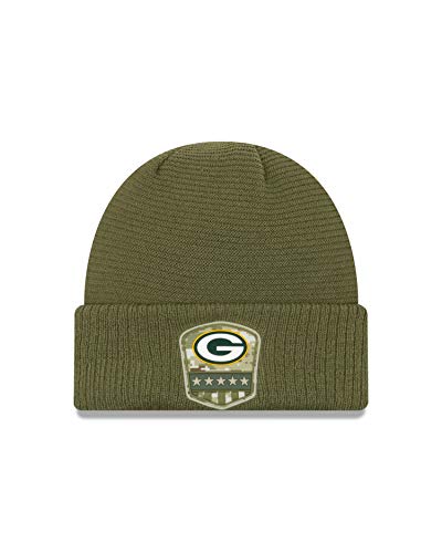 New Era Green Bay Packers NFL On Field 2019 Salute to Service Beanie - One-Size von New Era