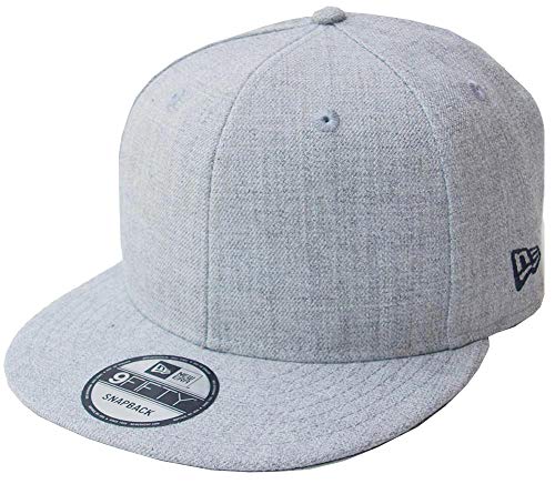 New Era Heather Grey Blank Snapback Cap Blanko 9fifty 950 Basecap Mens OSFA von New Era