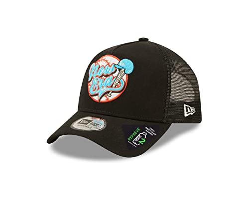 New Era Heritage Baseball Black A-Frame Adjustable Trucker Cap - One-Size von New Era