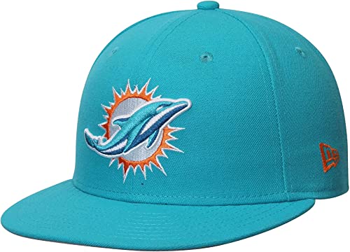 New Era Herren Basic 59Fifty Fitted Hat, Miami Delfine, Einheitsgröße von New Era