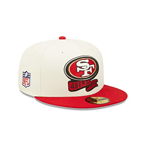 New Era Herren Creme/Scarlet San Francisco 49ers 2022 Sideline 59FIFTY Fitted Hat von New Era