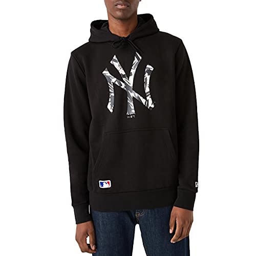 New Era Herren MLB CAMO INFILL PO Hoody NEYYAN BLK Sweatshirt, schwarz, M von New Era