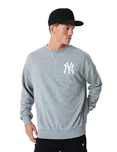 New Era Herren MLB Heritage Crew Neyyan Hgrwhi Sweatshirt, Grau (Grey med), M von New Era