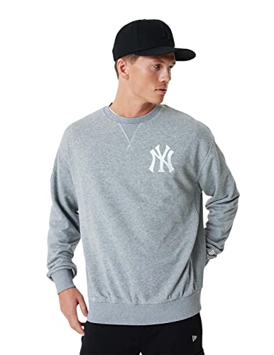 New Era Herren MLB Heritage Crew Neyyan Hgrwhi Sweatshirt, Grau (Grey med), XL von New Era