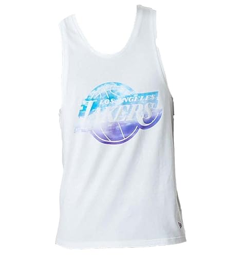 New Era Herren NBA Sky Print Loslak Whitrp Tank Top, weiß, L von New Era